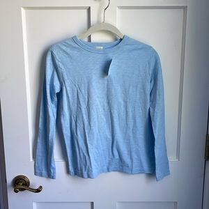 Crewcuts Girls Long sleeve cotton shirt - color: light blue - size: 10 Y